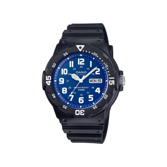 Casio MRW-200H-2B2 crni sat sa plavim brojčanikom